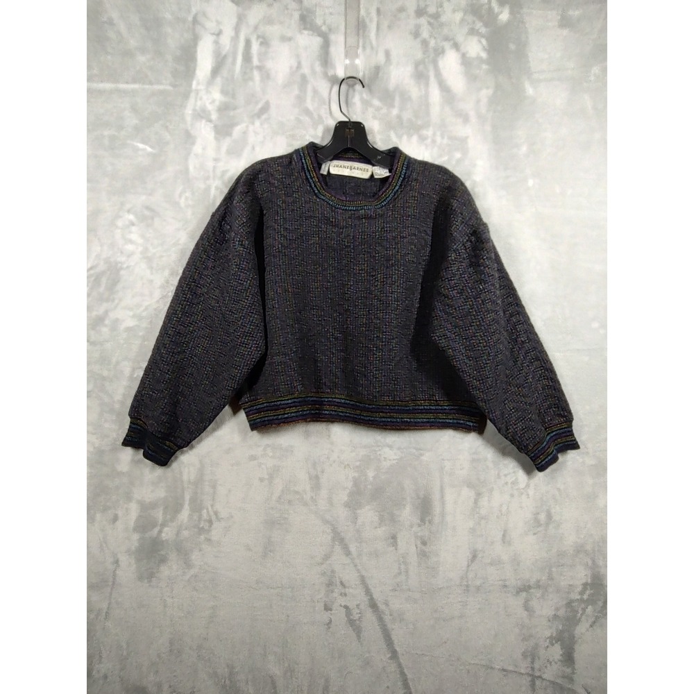 Jhane Barnes Mens Vintage Wool‎ Blend Textured Knit Sweater Multi-Color Large